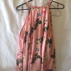 Sleeveless floral shirt
